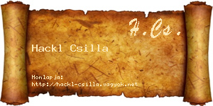 Hackl Csilla névjegykártya