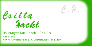 csilla hackl business card